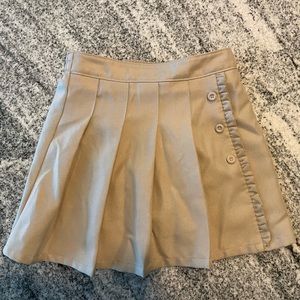 Nautica Girls' School Uniform Pleated Pull-on Scooter Skirt with Undershorts